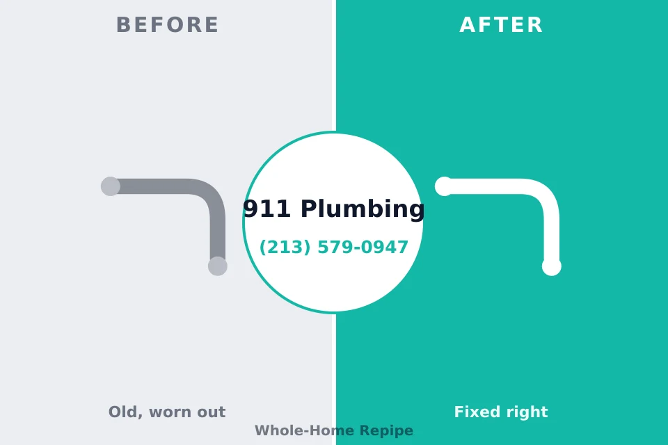 Before and after: plumbing company Moscow, PA